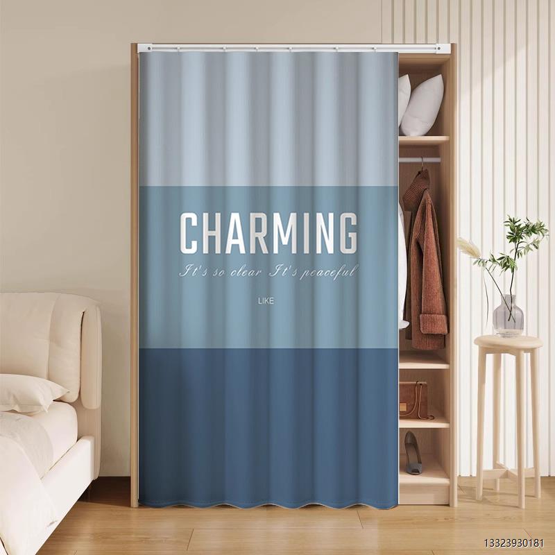 衣柜遮挡帘杂物置物架遮