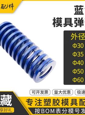 10模具TL蓝色弹簧 65MN矩形扁线弹簧压力弹簧弹弓30/35/40/50/60