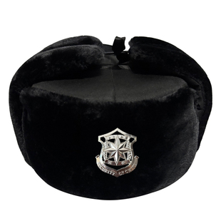 雷锋帽男款保安执勤军棉帽子加厚保暖中老年人骑车防寒东北劳保帽