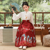 唐装 中秋节女童马面裙套装 新中式 中国风儿童演出服装 2025新款 秋季