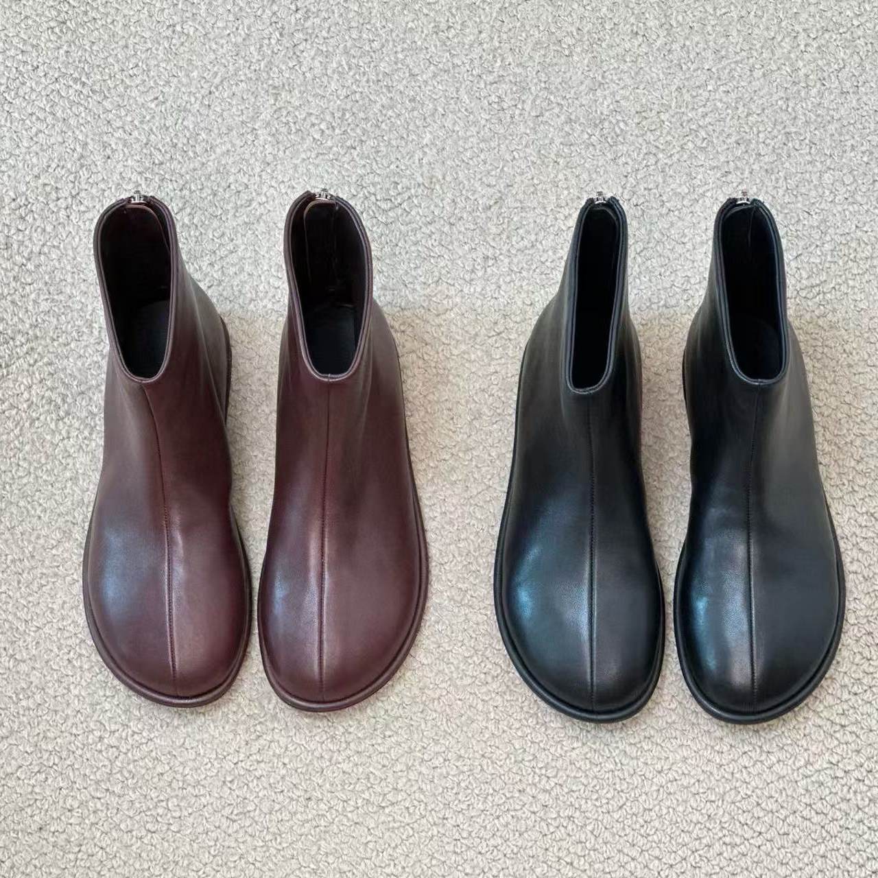 2025新款小众设计感真皮马丁靴