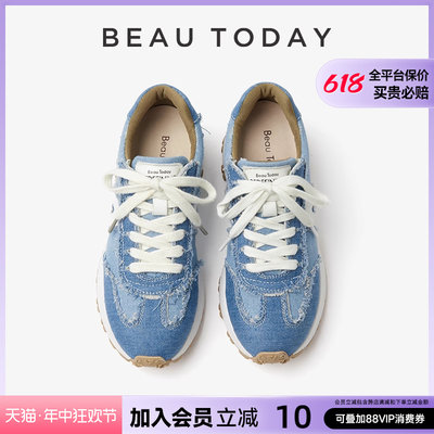 BeauToday海盐牛仔阿甘鞋