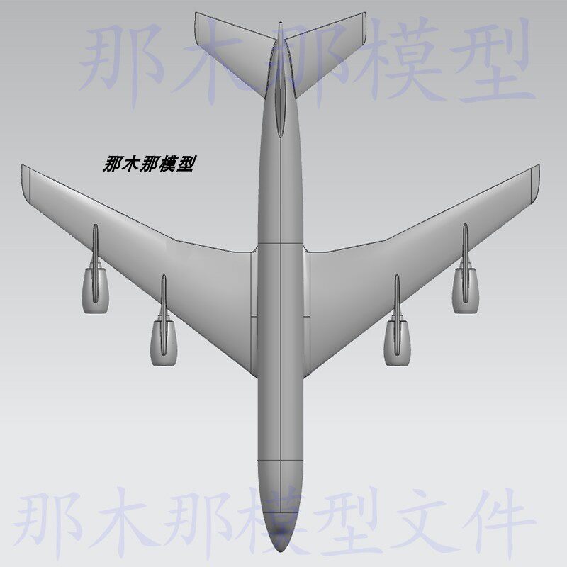波音707-300客机飞机三维工业设计3D模型UG文件图片