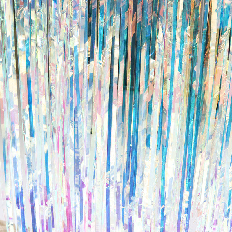 拉花彩带儿童舞台流苏雨丝帘镭射背景墙生日派对场景装饰彩条拉花