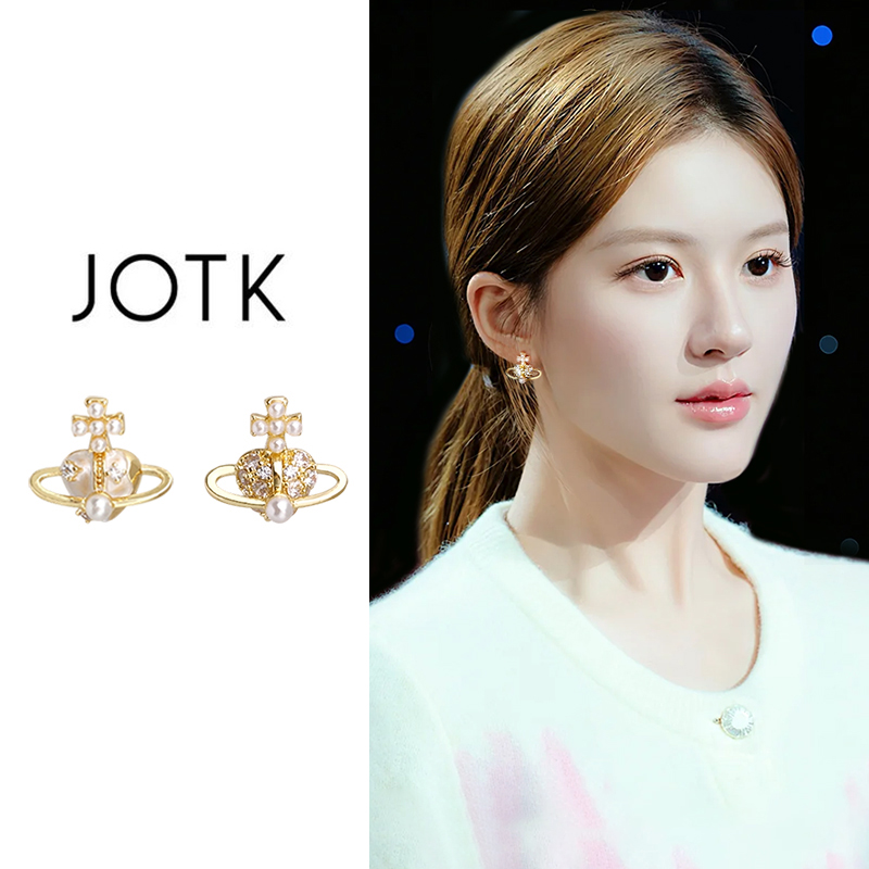 独特漂亮金色爱心耳环