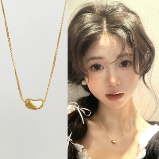 爆款 轻奢金色豆豆项链女士高级感简约通勤风配饰2025新款 小众首饰