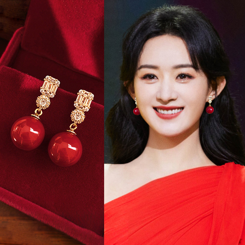 红色圆球软垫耳夹冬季新款无耳洞耳环小众高级感耳坠独特绝美耳饰,饰品/流行首饰/时尚饰品新,耳夹,淘宝优惠券,粉丝福利购,淘宝优惠卷