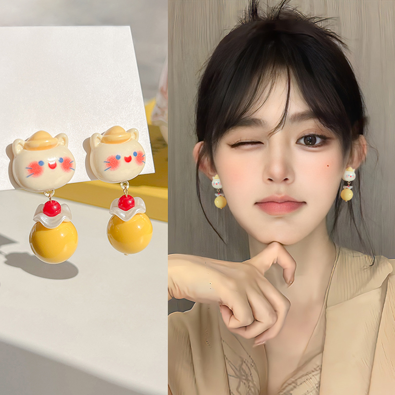 童趣可爱猫咪耳夹无耳洞