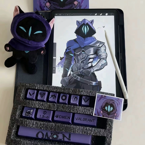 无畏契约瓦罗兰特主题幽影omen键帽原厂适配磁轴键盘送礼生日礼物