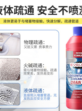 管道疏通剂强力溶解通厕所马桶厨房粉下水道油污地漏堵塞除臭神器
