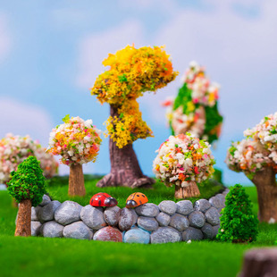 19款仿真树微景观园艺林木造景装饰配件田园微观世界树脂手工摆件