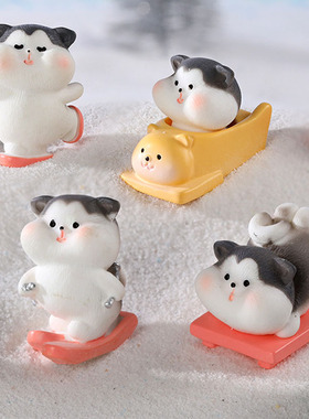 卡通手工制作运动小猫摆件