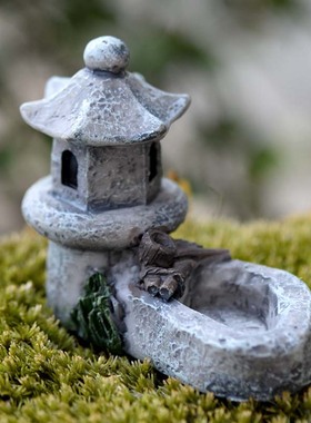 5cm水塔树脂盆栽diy手工建筑摆件