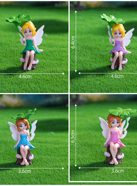 微景观可爱卡通天使小精灵装饰创意手工人物摆件桌面儿童房摆设