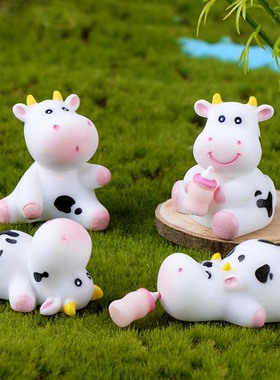 微景观造景小动物创意摄影小牛手工diy蛋糕装饰小摆件可爱萌奶牛