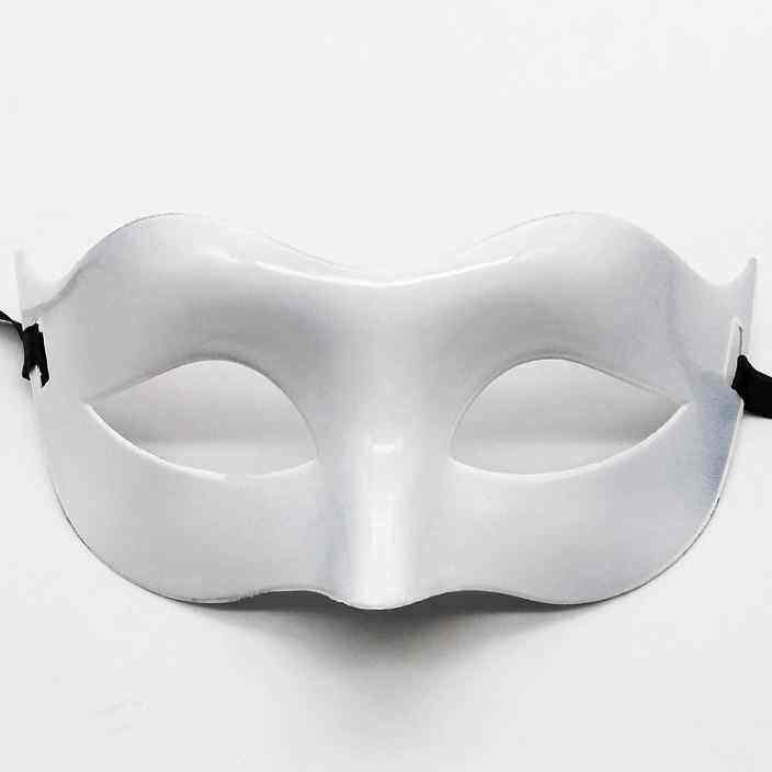 万圣节化妆舞会男女半脸面具成人黑白面罩男士复古帅气酷假面具