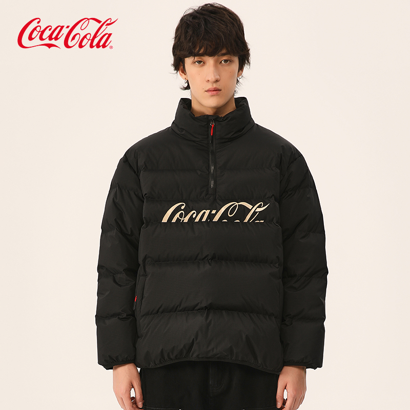 半拉链羽绒服Coca-Cola/可口可乐