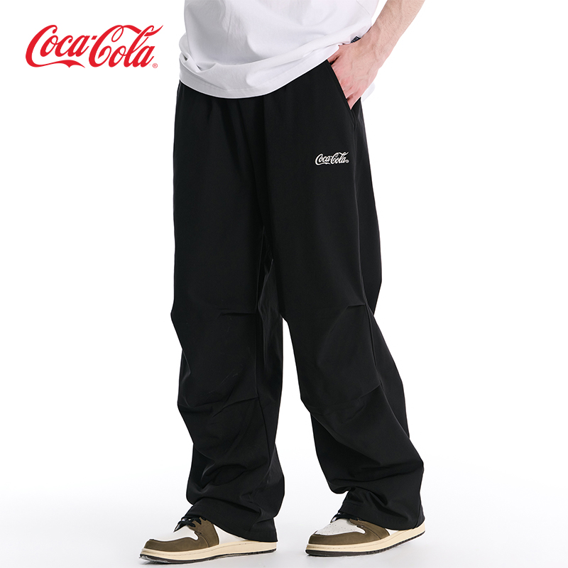 可口可乐户外防风防水直筒休闲裤