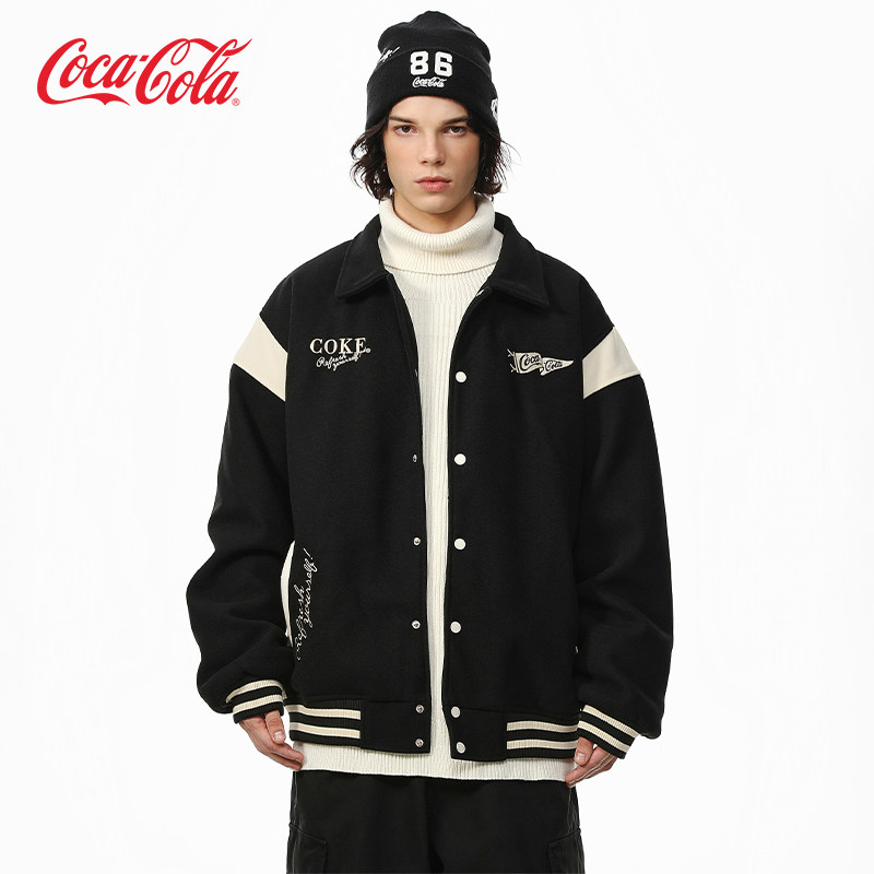 Coca-Cola/可口可乐棒球服男女2026春秋外套休闲美式复