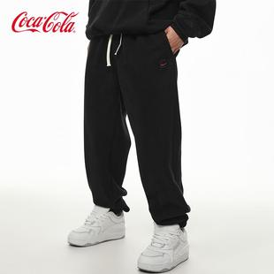 宽松休闲束脚运动裤 纯色刺绣章仔卫裤 男女 Cola可口可乐 Coca