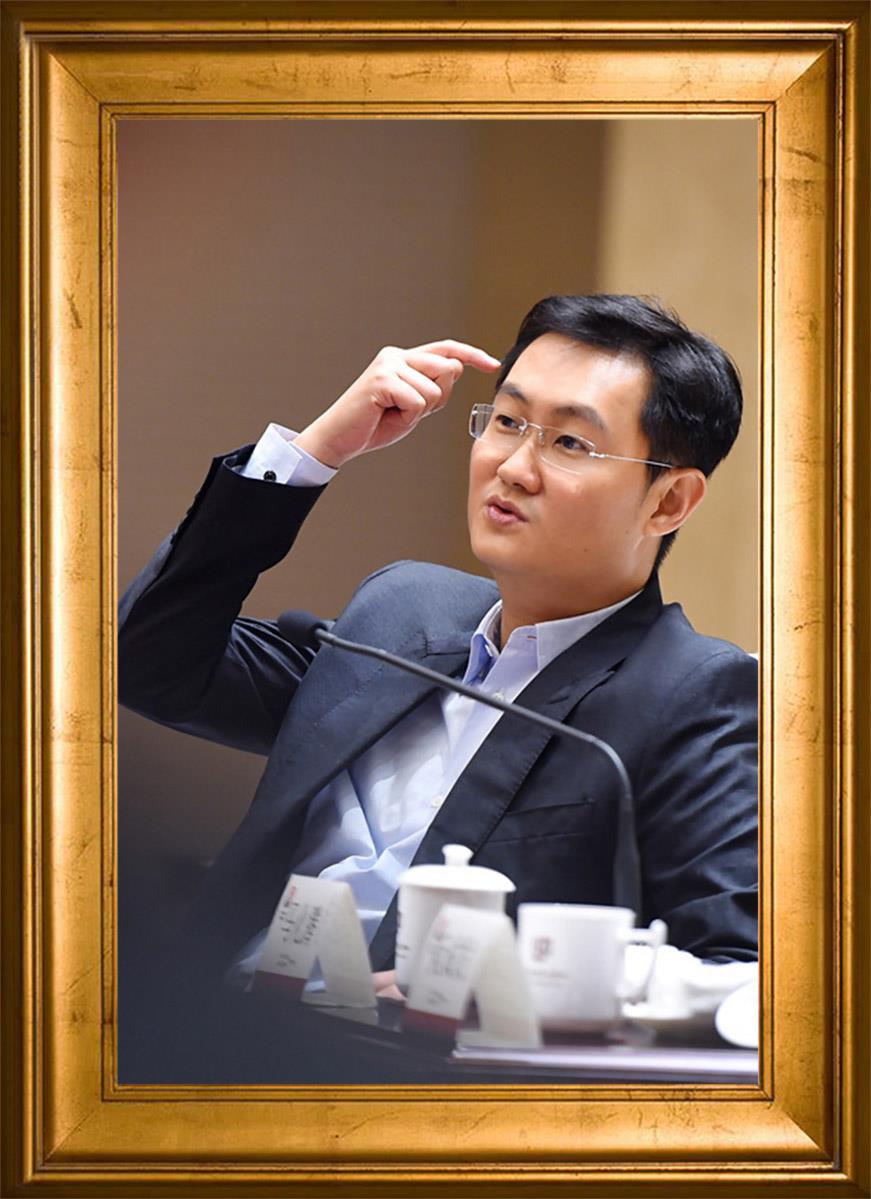 马化腾海报挂画宝哥带框头像画像照片壁纸相片墙贴地下城.