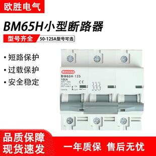 北京北元电器小型断路器BM65H-125C/D微型空气开关3P 4P 50-125A