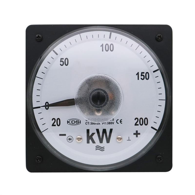 KDSI指针式功率表LS-110-20+200kW300/5A380V圆形开孔电表