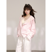 粉色拼接蕾丝连帽风衣春季 WPsense 00新品 外套 3.8