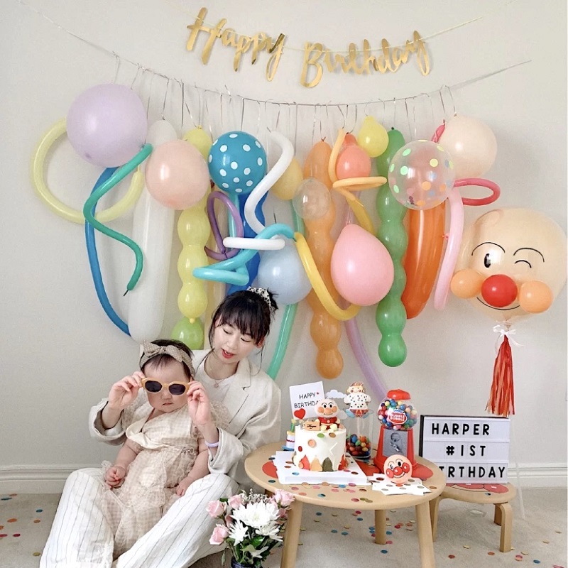小红书同款网红生日派对长条气球