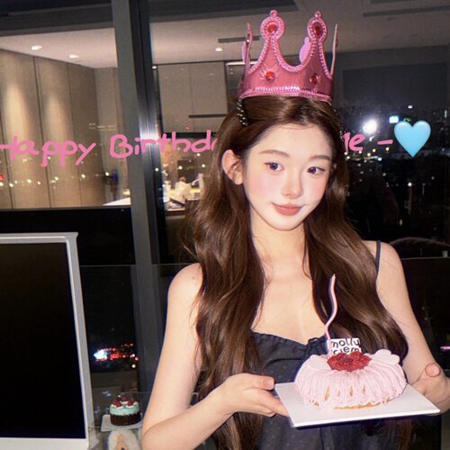 韩国ins生日快乐皇冠发箍布质公主拍照道具儿童派对周岁布置装饰