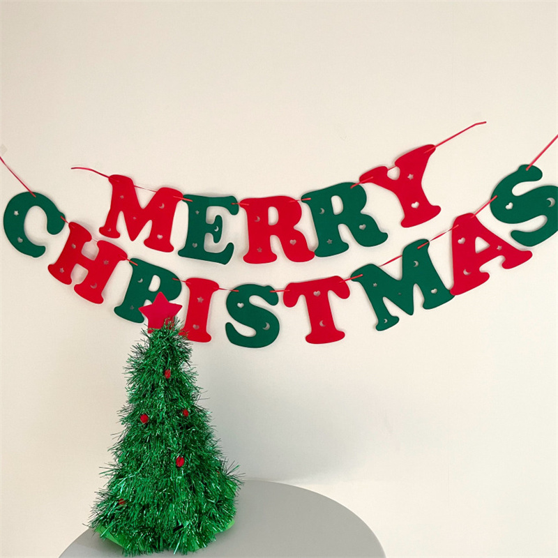 圣诞装饰背景拉旗圣诞拉花装扮