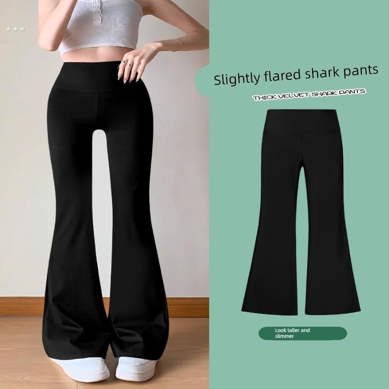 2025新款微喇裤女夏季新款喇叭裤加长款高腰显瘦收腹提臀瑜伽裤子