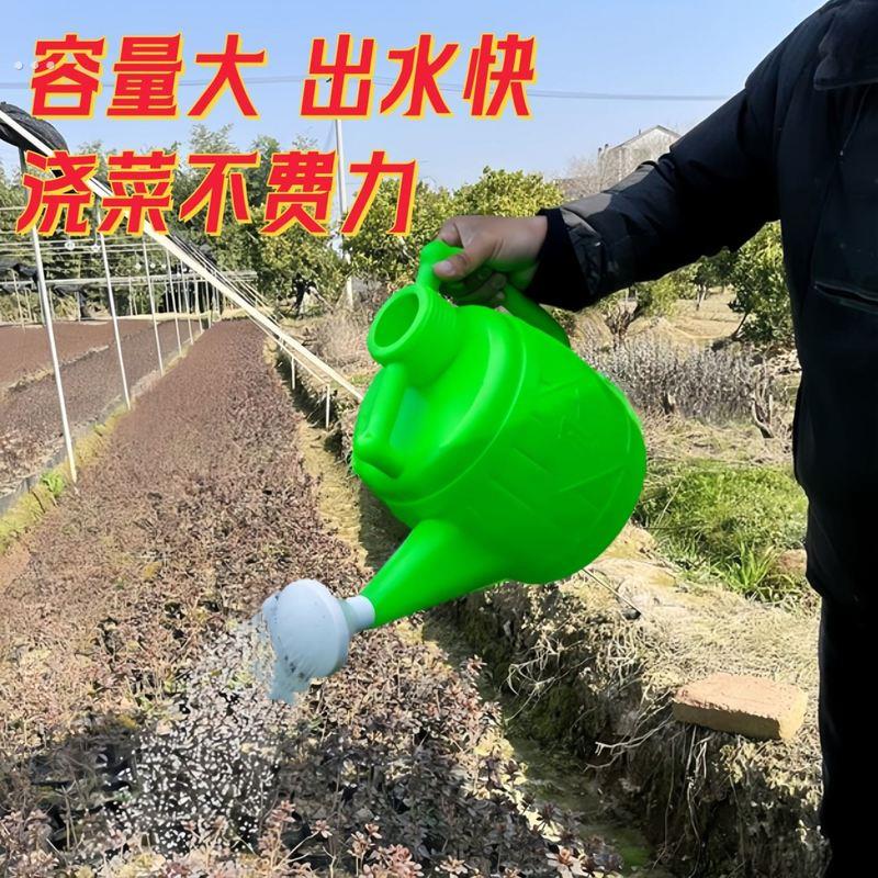 加厚浇花水壶洒水壶家用浇菜浇水喷壶熟料长嘴淋花壶大小号花洒壶