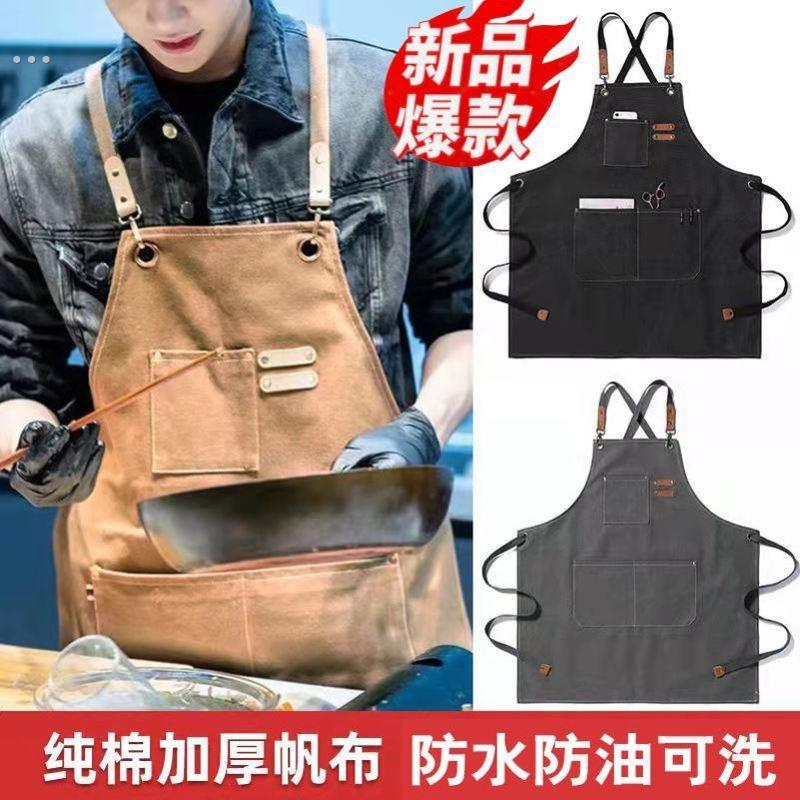 围裙画画专用美术生成人大褂画室油画围兜工作服绘画水粉长款罩衣