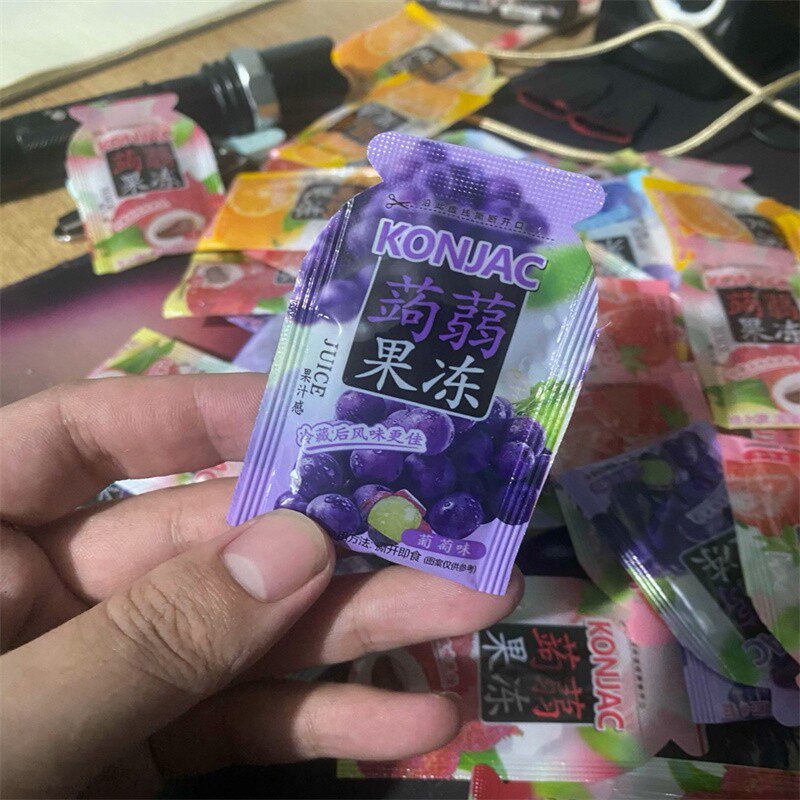 到手 50枚巧遇心蒟蒻果冻低卡0脂肪果汁果冻国产儿童零食