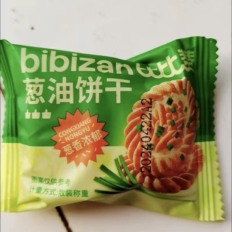 比比赞葱油饼干1000g老式经典怀旧葱香味香葱饼下午茶解馋小零食