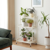 阶梯式 花架铁艺移动多层多肉花架子客厅落地置物架阳台摆放架