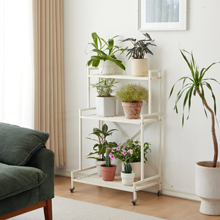 阶梯式花架铁艺移动多层多肉花架子客厅落地置物架阳台摆放架