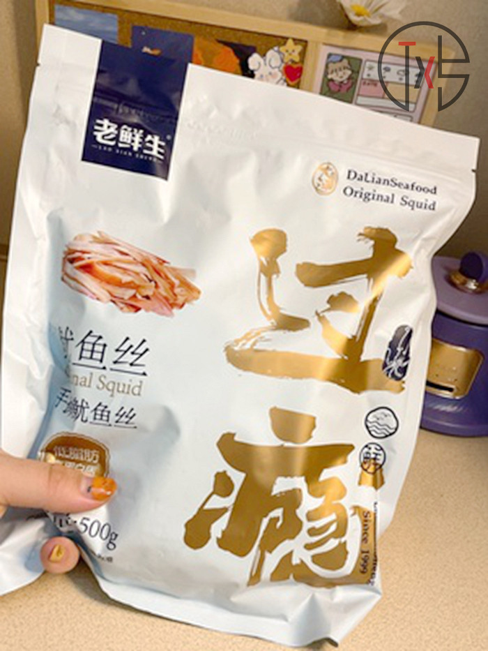 折扣老鲜生手撕鱿鱼丝零食解馋即食干货海鲜风琴鱿鱼片海味香辣鱿