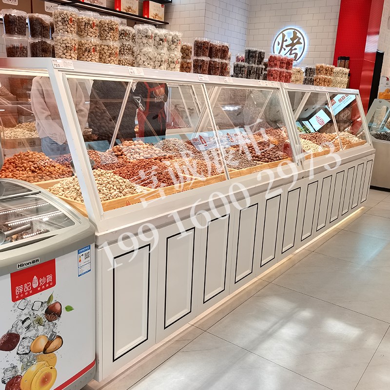 炒货柜展示柜子超市干果饼干散装展柜面包中岛柜果脯柜零食柜定制