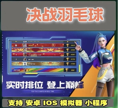 决战羽毛球初始号 传奇角色 s球拍 账号 可换绑 薇薇安 钻石号