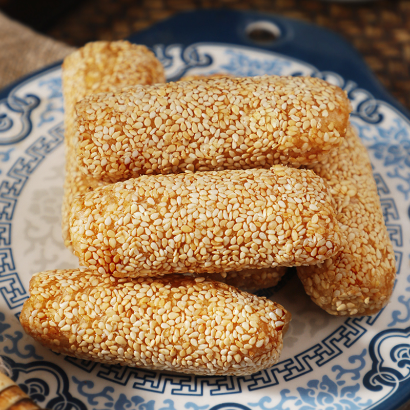 芝麻棒夹心糕点老式怀旧点心福建特产麻枣解饿小零食小吃休闲食品