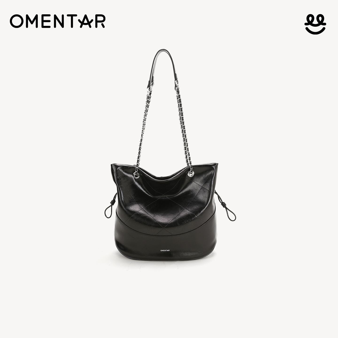 OMENTAR微笑福袋包通勤水桶包包