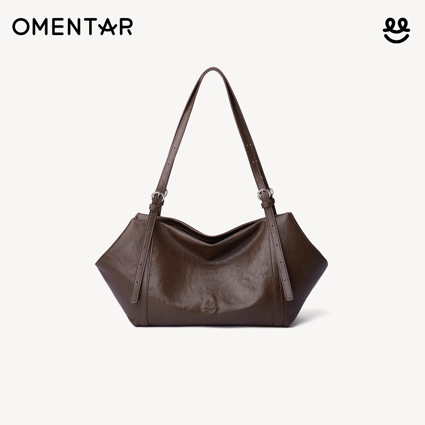 笑脸小船包大容量通勤腋下法棍包