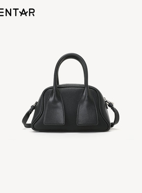 OMENTAR欧蒙特原创小众设计保龄球包包女新款真皮单肩手提斜挎包