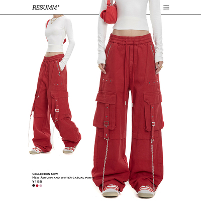 RESUMM高街美式口袋工装休闲裤