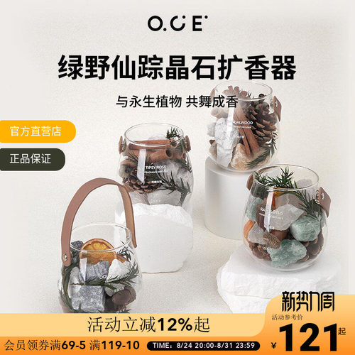 OCE香薰晶石精油扩香石礼盒绿野仙踪摆件卧室高级生日礼物圣诞