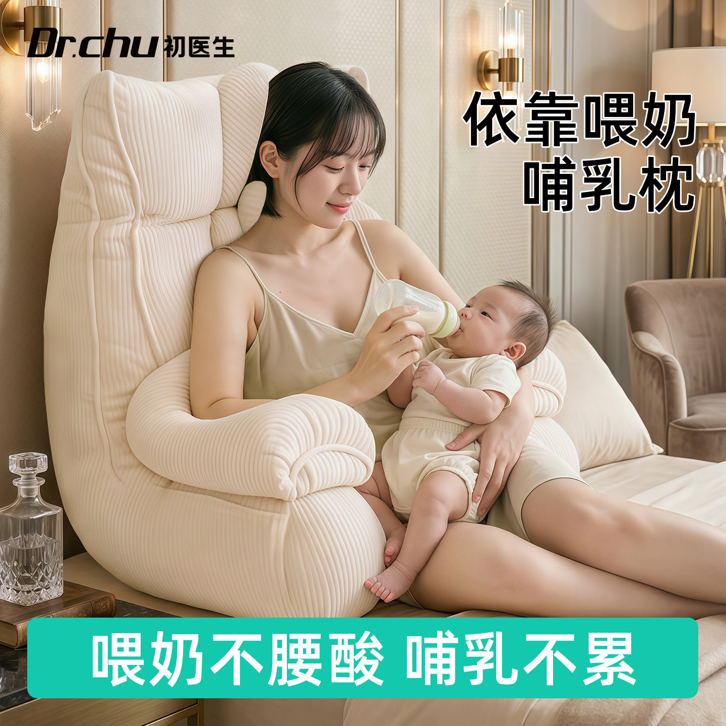 喂奶辅助枕哺乳枕床上靠背垫喂奶神器孕妇靠枕床头久坐腰部支撑垫