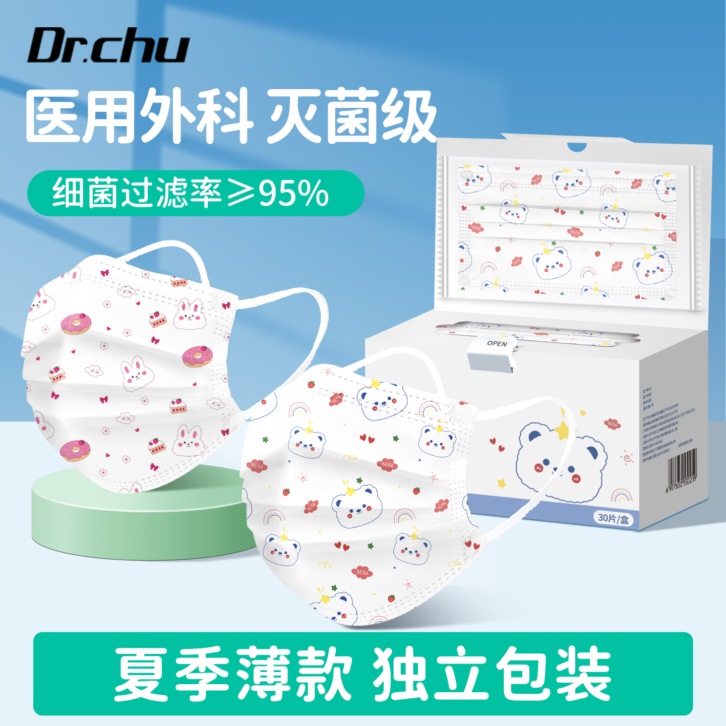 灭菌级医用外科口罩儿童适用