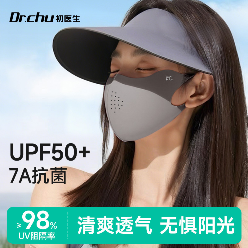 冰丝防晒口罩遮阳防紫外线护眼角面罩女高颜值2025新款3d透气防护